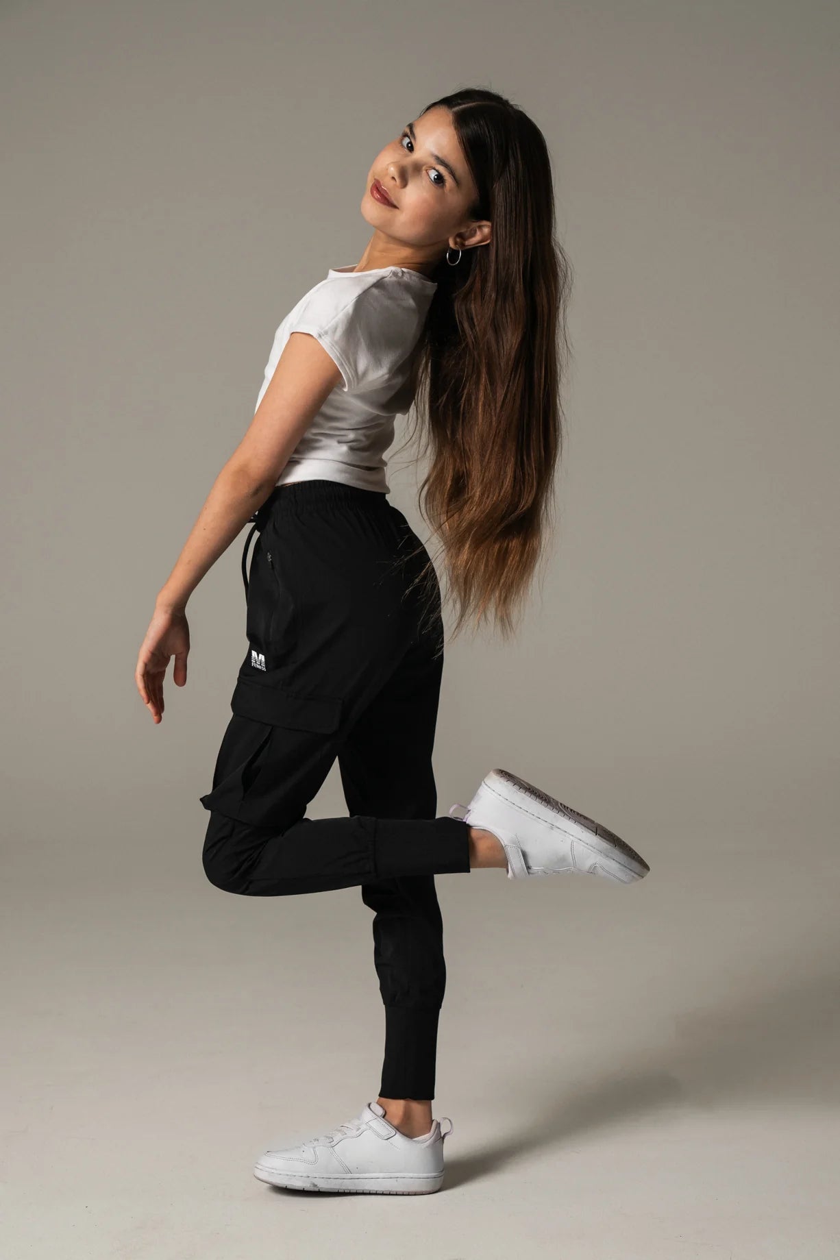 M Fitness Mar black kids buxur