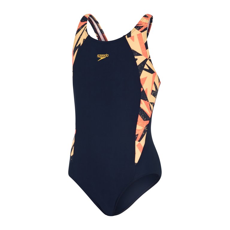 Speedo Girls Hyper Splice Muscleback sundbolur Navy/App