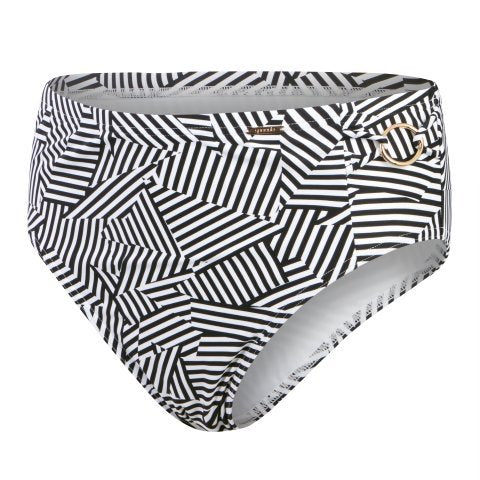 Speedo Shaping Printed bikiní buxur - svartar/hvítar