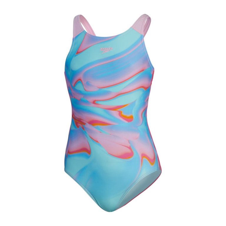 Speedo Printed Pulseback stelpu sundbolur